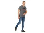 Mens Michigan Melange V-Neck T-Shirt Name Brands