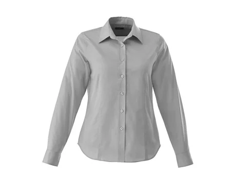 Ladies Long Sleeve Wilshire Shirt Grey Only – Grey Lounge Shirts and Blouses 3