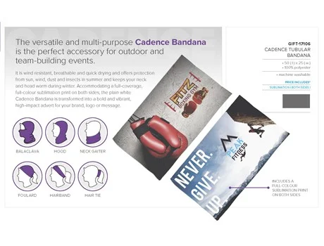 Cadence Tubular Bandana Sports and Wellbeing 3