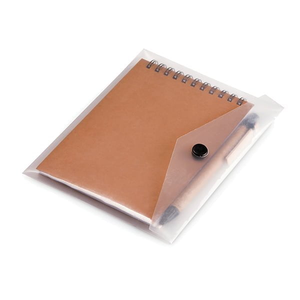 A6 Eco Notebook & Pen in clear sleeve Eco-friendly Products