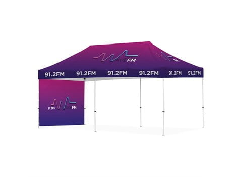 Ovation Gazebo 6m x 3m – 1 Short Full-Wall Skin Ovation Gazebo 6m x 3m – 1 Short Full-Wall Skin Branded Displays 2