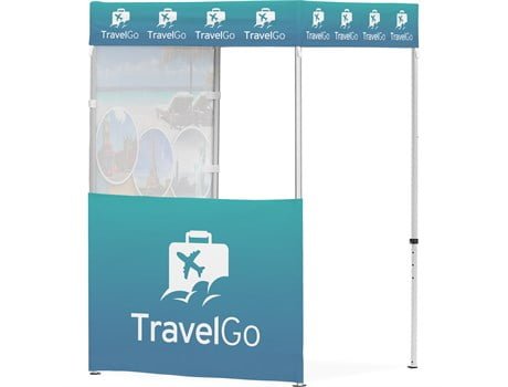 Ovation Gazebo 1.5m x 1.5m – 1 Half-Wall Skin 1 Full-Wall Skin Ovation Gazebo 1.5m x 1.5m – 1 Half-Wall Skin 1 Full-Wall Skin Branded Displays 2