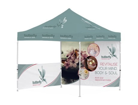 Ovation Gazebo 3m x 3m – 1 Half-Wall Skin – 1 Full-Wall Skin Ovation Gazebo 3m x 3m – 1 Half-Wall Skin – 1 Full-Wall Skin Branded Displays 2