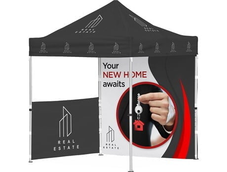 Ovation Gazebo 2m x 2m Petite Frame – 1 Half-Wall Skin – 1 Full-Wall Skin Ovation Gazebo 2m x 2m Petite Frame – 1 Half-Wall Skin – 1 Full-Wall Skin Branded Displays 2