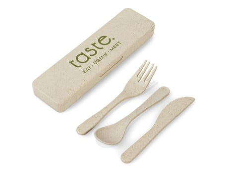 Okiyo Heiki Wheat Straw Cutlery Set Back to School and Work Ideas