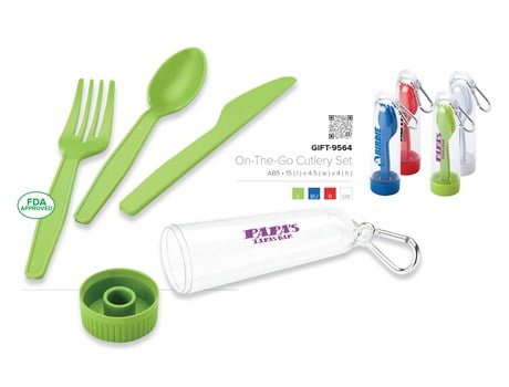 On The Go Cutlery Set – Red Only Drinkware