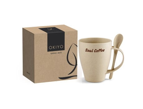 Okiyo Kawai Wheat Straw Mug Set – 350ml Drinkware