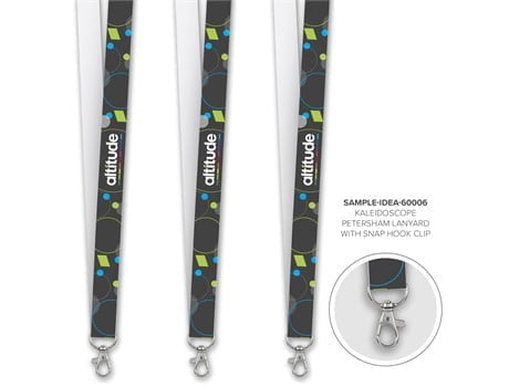 Kaleidoscope Petersham Lanyard With Snap Hook Clip Back to School and Work Ideas