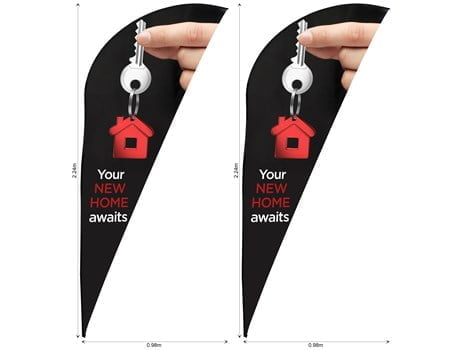 Legend 2m Sharkfin Flying Banner Skin (Set Of 2) Advertising Display Items