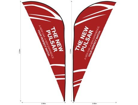 Legend 2m Sharkfin Double-Sided Flying Banner Skin Advertising Display Items