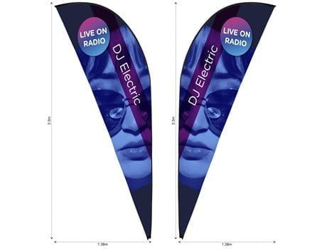 Legend 3m Sharkfin Double-Sided Flying Banner Skin Advertising Display Items