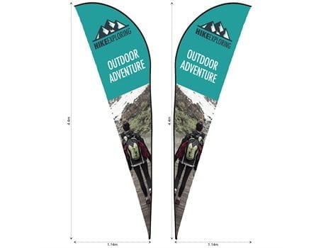 Legend 4m Sharkfin Double-Sided Flying Banner Skin Advertising Display Items
