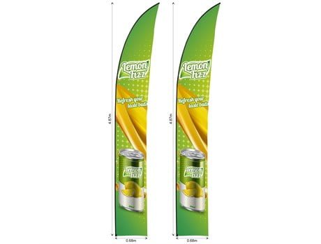 Legend 4m Arcfin Flying Banner Skin (Set Of 2) Advertising Display Items