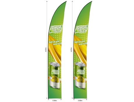 Legend 4m Arcfin Flying Banner Skin (Set Of 2) Legend 4m Arcfin Flying Banner Skin (Set Of 2) Branded Displays 2