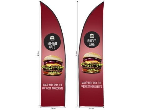 Legend 2m Arcfin Double-Sided Flying Banner Skin Advertising Display Items