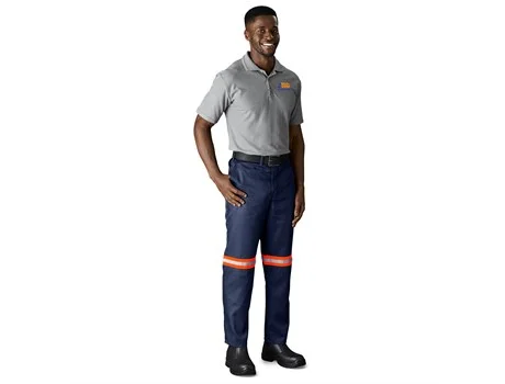 Trade Polycotton Pants – Reflective Legs – Orange Tape Workwear and Hospitality 3