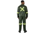 Acid Resistant Polycotton Conti Suit – Reflective Arm, Legs & Back – Yellow Tape Workwear and Hospitality