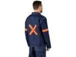 Cast Premium 100% Cotton Denim Jacket – Reflective Arms & Back – Orange Tape Workwear and Hospitality