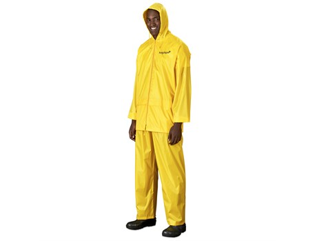Weather Rubberised Polyester/Pvc Rainsuit Workwear and Hospitality 3