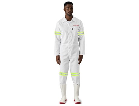 Safety Polycotton Boiler Suit – Reflective Arms & Legs – Yellow Tape Kitchen and Home Living