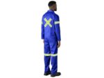 Safety Polycotton Boiler Suit – Reflective Arms Legs & Back – Yellow Tape Workwear and Hospitality