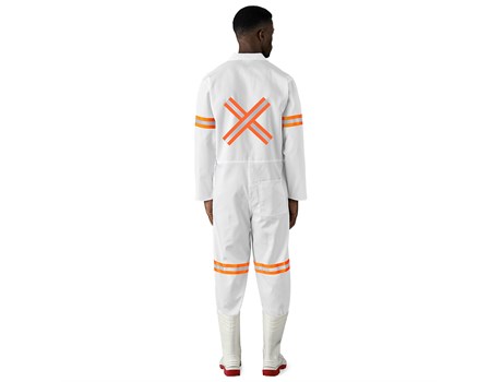 Safety Polycotton Boiler Suit – Reflective Arms Legs & Back – Orange Tape Advertising Display Items
