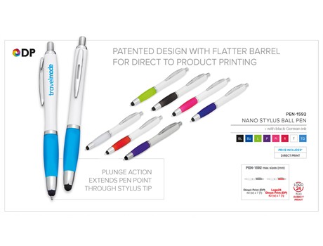 Nano Stylus Ball Pen – Green Only Advertising Display Items