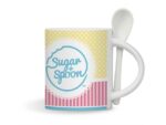 Eden Sublimation Ceramic Mug & Spoon Set – 320ml Drinkware