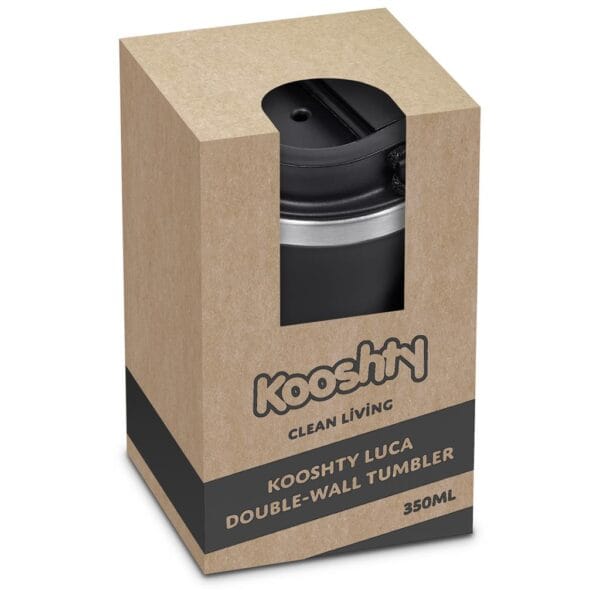 Kooshty Luca Stainless Steel & Plastic Double-Wall Tumbler – 350ml Cozy Essentials 4