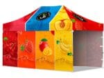 Coated Steel Sublimated Gazebo 4.5 x 3m – 2 Long Full-Wall Skins