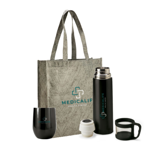 The Travel & Hydrate Set – Black Corporate Gifting