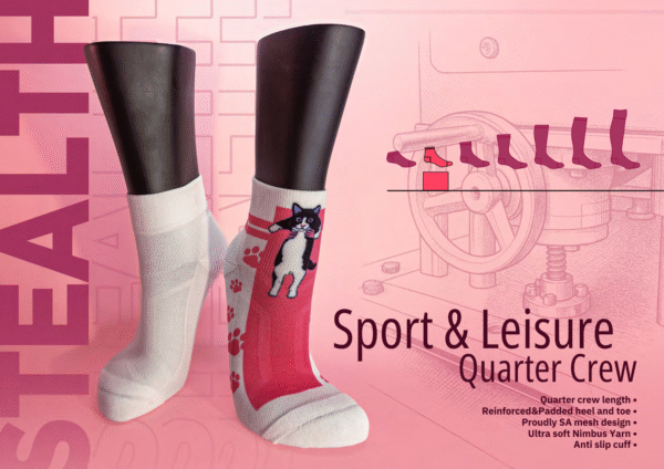 Sports and Leisure Quarter Crew Custom Socks 3