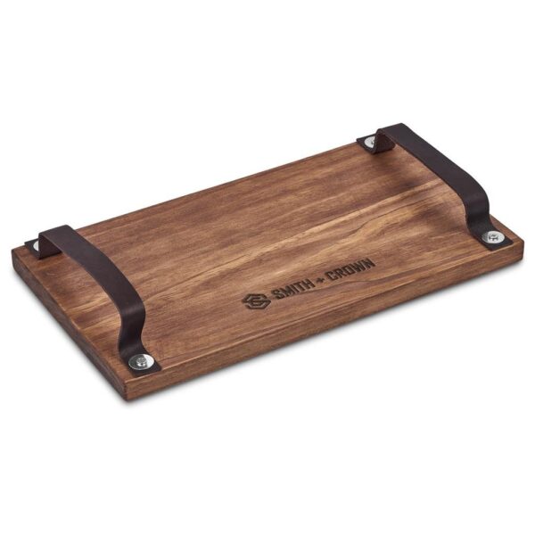Serendipio Large Farm Style Wooden Tray with Leather Straps Items launched in 2024 3