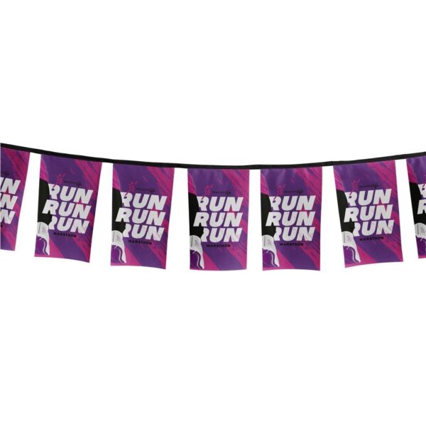 Sublimated Single-Sided Polyester Rectangle Bunting – 10m Display Items 2