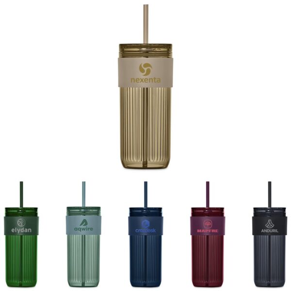 Serendipio Mayfair Plastic Tumbler And Straw – 650ml Drinkware 2