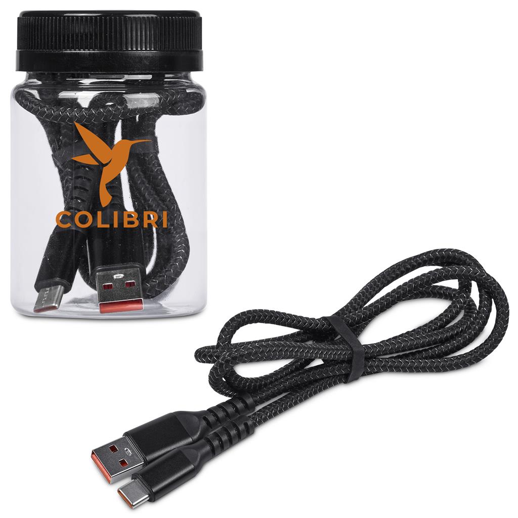Altitude Muttle Fast Charge USB-A to Type-C Charging Cable in Jar Corporate Gifting