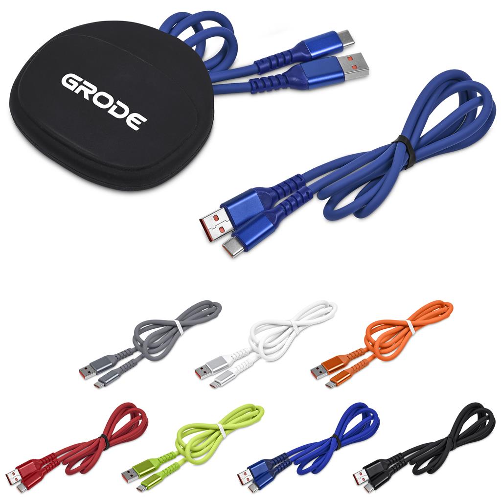 Altitude Stodle Fast Charge USB-A to Type-C Charging Cable in Pouch Corporate Gifting