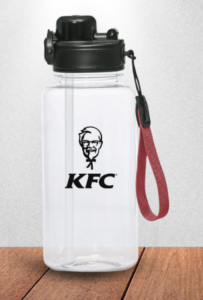 Fancy Inc branded merchandise partner for franchise businesses South Africa , KFC corporate water bottle