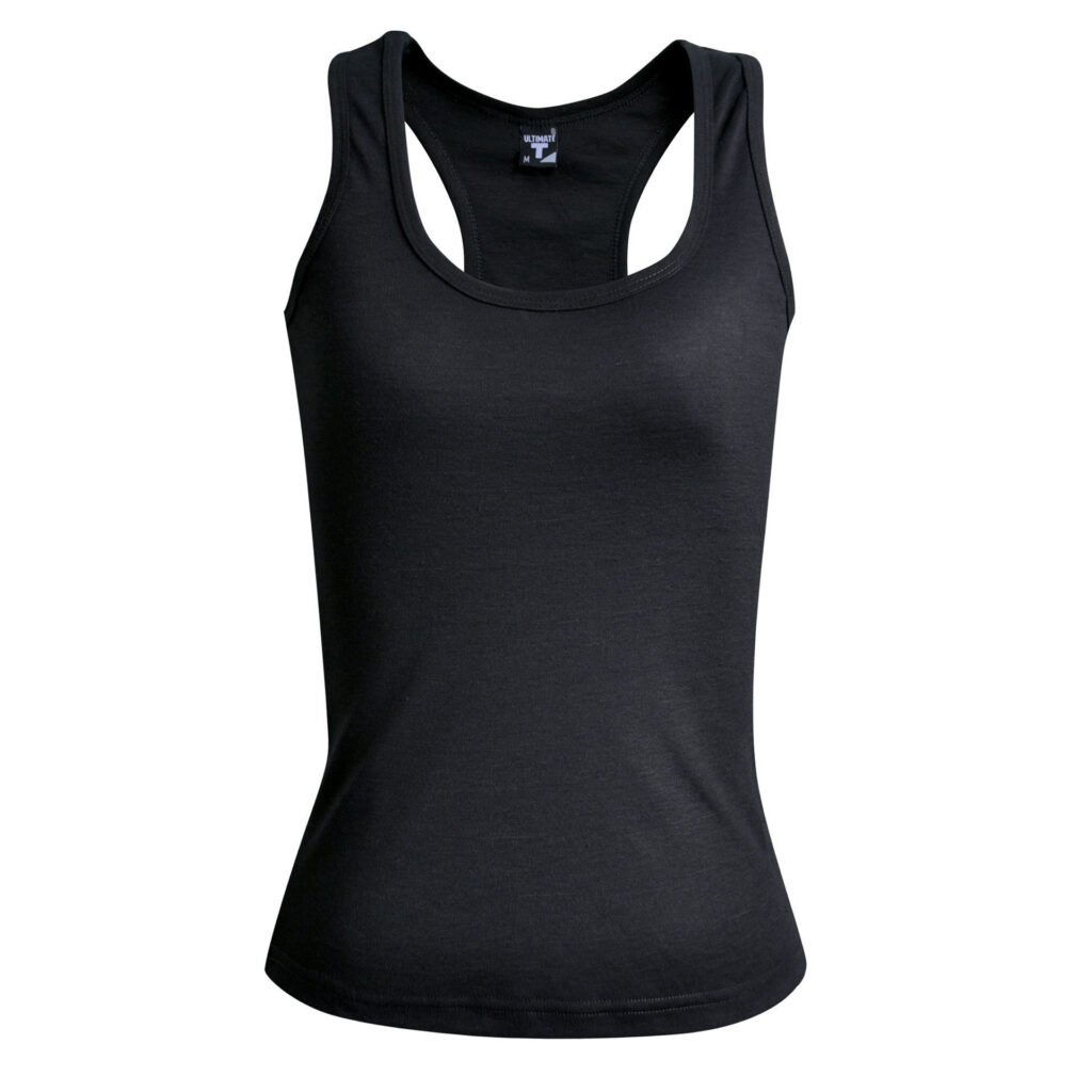 Ladies Racerback Top – Black – While Stock Last ON SALE