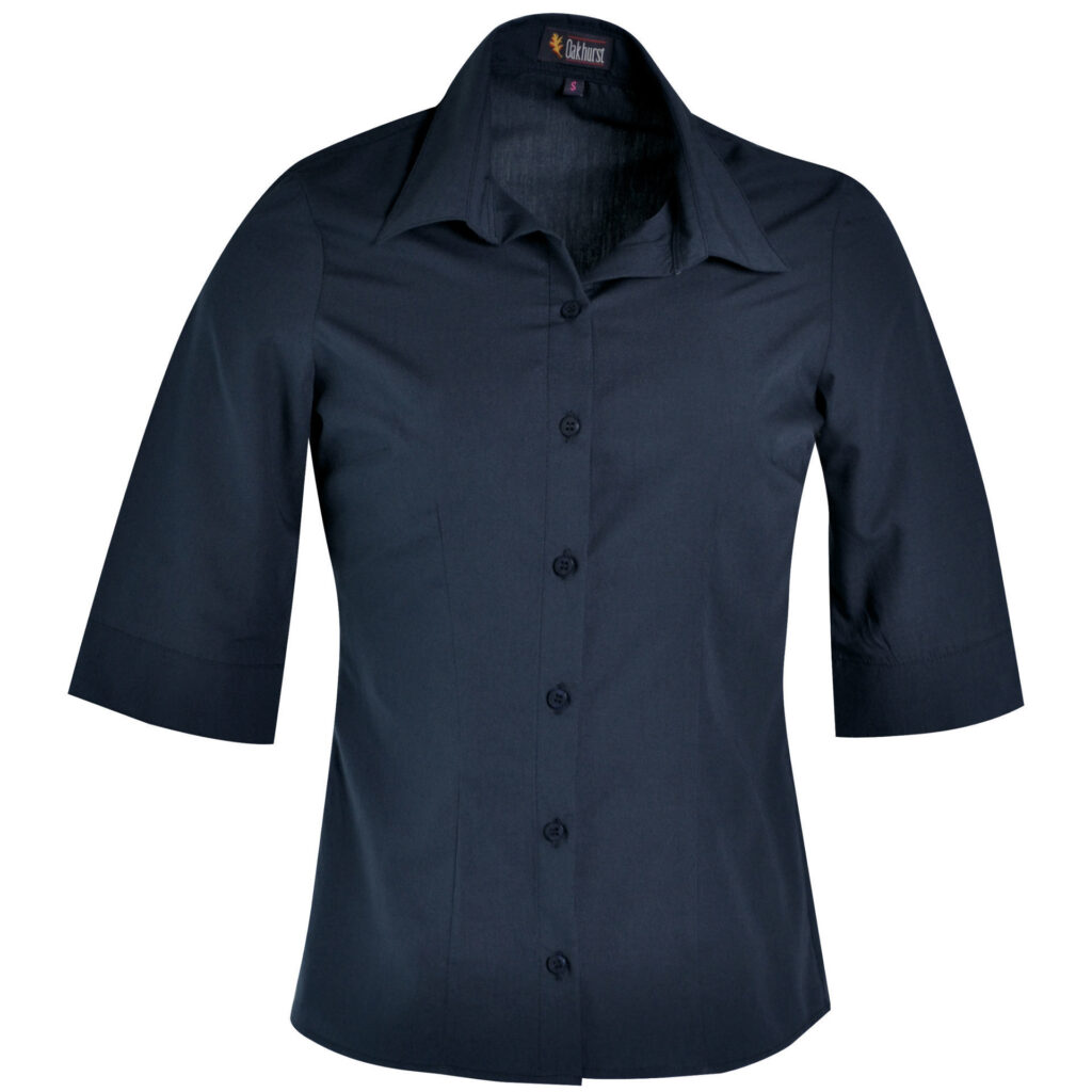 Ladies Icon Woven Shirt – Navy – While Stock Last ON SALE