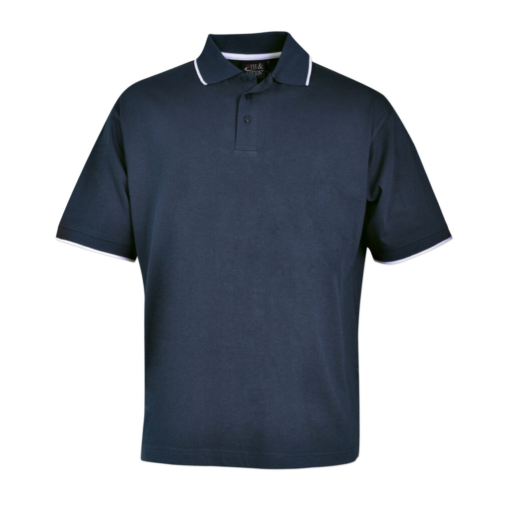 Pencil Stripe Golfer – Navy/white GOLF SHIRTS