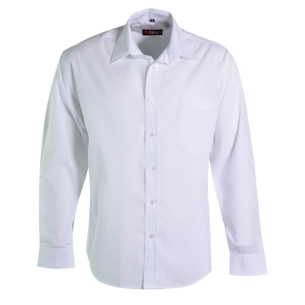 Icon Woven Shirt Long Sleeve – White – While Stocks Last ON SALE