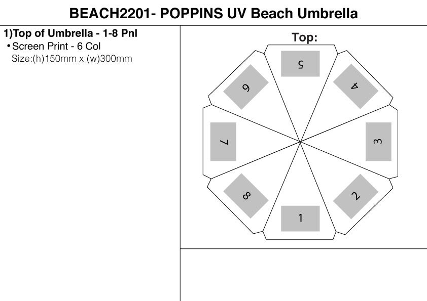 POPPINS UV Beach Umbrella POPPINS UV Beach Umbrella Corporate Gifting 6