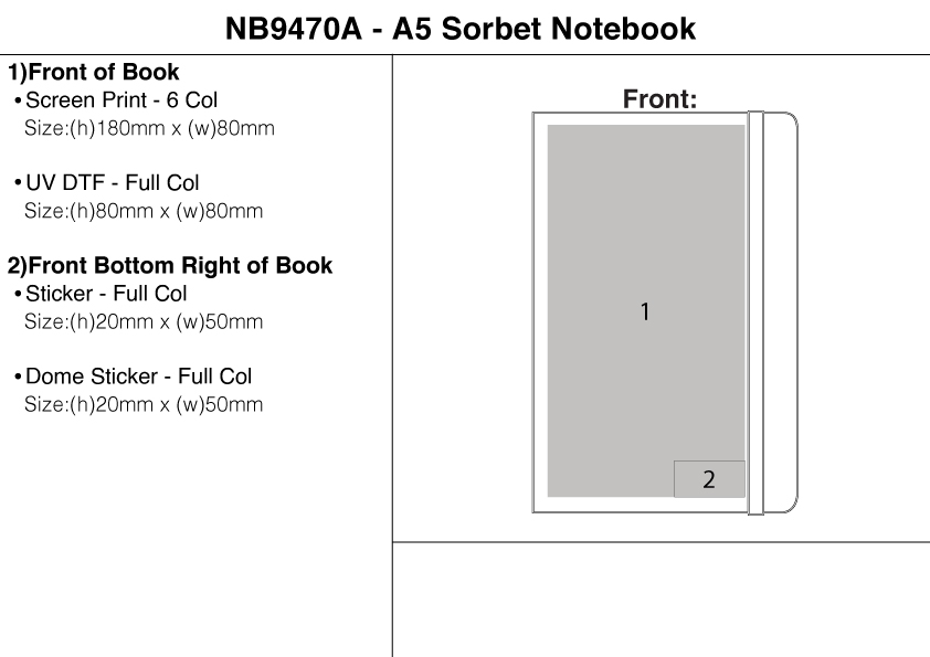 A5 Sorbet Notebook A5 Sorbet Notebook Corporate Gifting 3