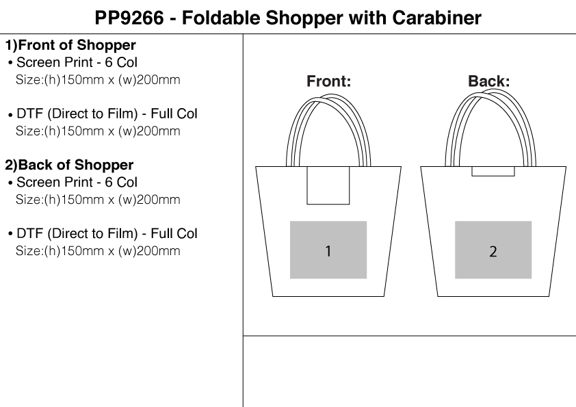 Foldable Shopper with Carabiner Foldable Shopper with Carabiner Shopper & Totes 7
