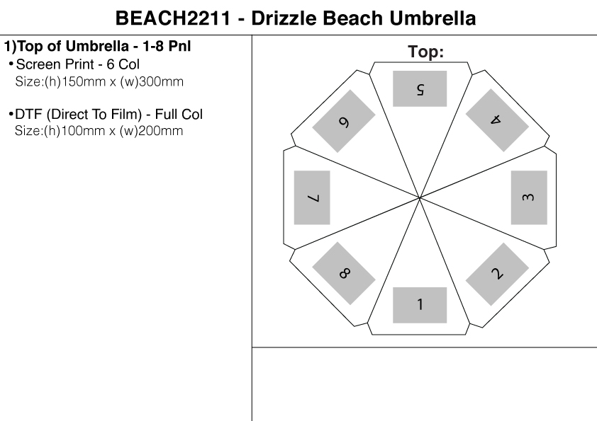 Drizzle Beach Umbrella Drizzle Beach Umbrella Corporate Gifting 6