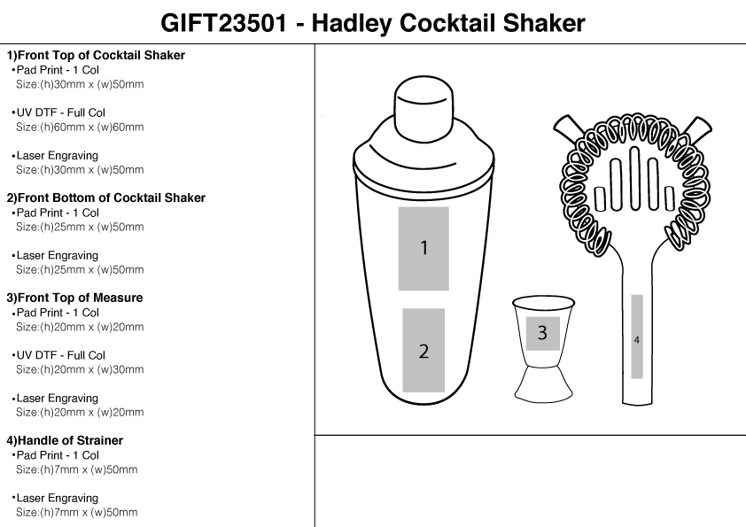 Hadley Cocktail Shaker Hadley Cocktail Shaker Corporate Gifting 3