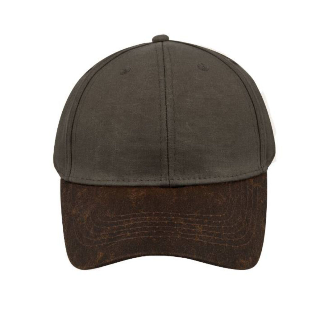 Two-Tone Waxed Oilskin 6 Panel Caps