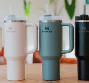 Corporate gifts by generation: Stanley cup for Gen Z next to tool kit for Baby Boomers