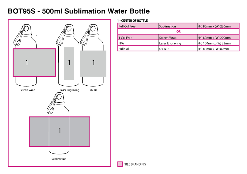 500ml Sublimation Water Bottle 500ml Sublimation Water Bottle Corporate Gifting 4